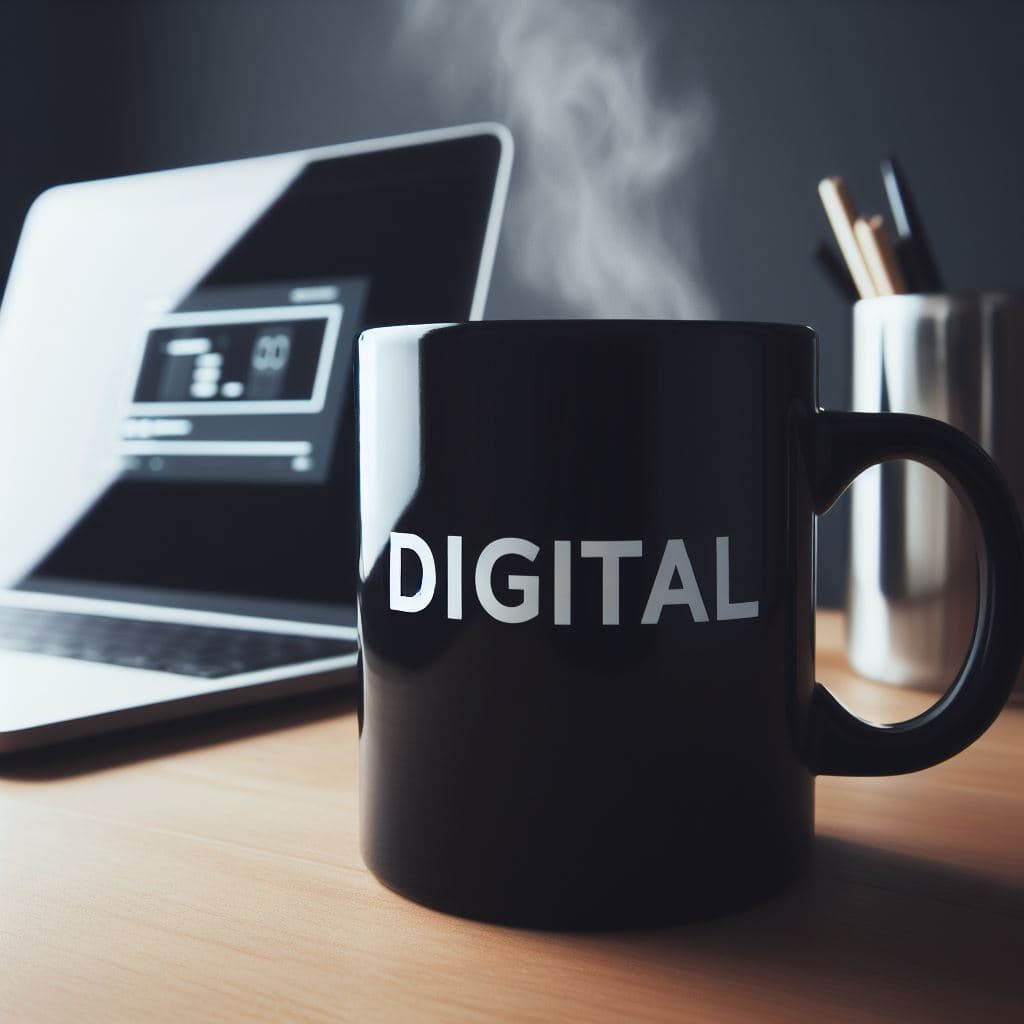 An image of a 16 oz black mug.